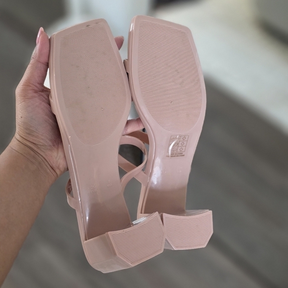 Jeffrey Campbell Jamm-3 Jelly Slide Minimalist Sandals in Nude, Size 9 - Picture 12 of 14